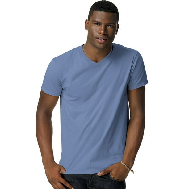 Hanes Big men's nano-t short sleeve v-neck - Walmart.com