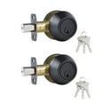 thumbnail image 1 of Decor Mo 1 Side Keyed Deadbolt Lock,Single Cylinder Dead Bolt, Matte Black, 2 Pack, 1 of 7