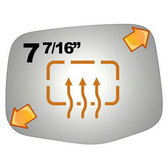 Flat Power Driver Side Replacement Mirror Glass for 2011-2013 Honda Odyssey Burco 4395H W/O Baking Plate