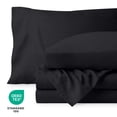 thumbnail image 4 of Bare Home Washed Sheet Set - Premium 1800 Collection - Deep Pocket - 4 Piece - Full, Black, 4 of 6