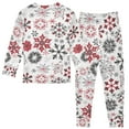 thumbnail image 2 of joogoo Christmas Snowflakes 2 Piece Long Sleeve Tee and Pants Cotton Pajama Set 8Y, 2 of 7