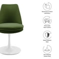thumbnail image 3 of Lippa Swivel Dining Chair in White Moss Green, 3 of 10