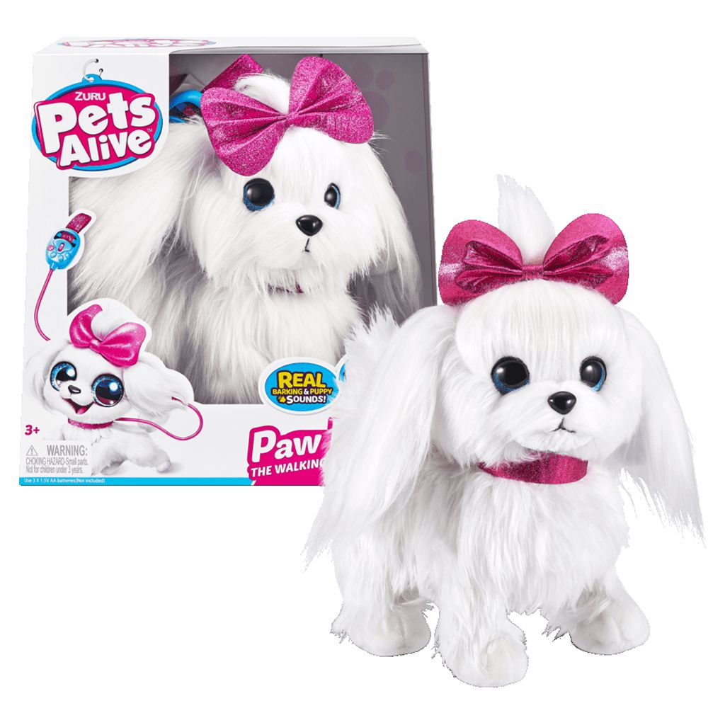 Pets Alive Lil' Paw The Walking Puppy by ZURU Interactive Dog That Walk, Waggle, and Barks, Interactive Plush Pet, Electronic Leash, Soft Toy for Kids and Girls - image 3 of 7