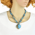 thumbnail image 6 of TINYSOME Women Lady Retro Vintage Bohemian Style Necklace Turquoise for Rhinestone Pendan, 6 of 6