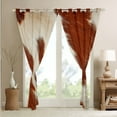 thumbnail image 4 of Milk Cow Print 30%-50% Blackout Curtains,Brown Highland Cow Cowhide Window Treatments,Rustic Farmhouse Animals Skin Western Curtains & Drapes, Window Curtains Bohemian Decor, 4 of 5