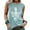 Light blue, variant on Womens Funny Skull Graphic Tank Tops Summer High Neck Sleeveless Workout Tee Shirts
