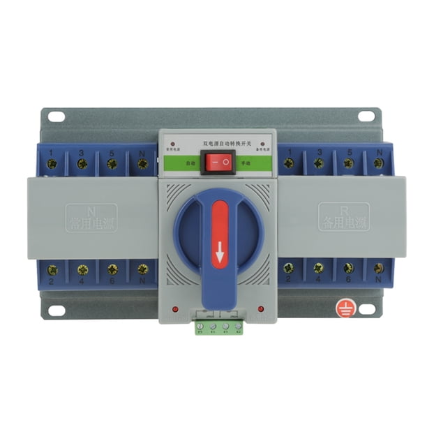 Interruptor de transferencia automática de 400 V 63 A 4P, mini interruptor de transferencia automática de doble potencia, mini interruptor automático de doble potencia electrónica, para edificios de o