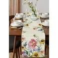 thumbnail image 3 of Simple Plant Flower Table Flag Black And White Watercolor Table Runner Hotel Party Family Kitchen Table Aesthetically rated, 3 of 5