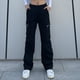 thumbnail image 5 of Pantalones de mujer de moda Pantalones de estilo crock de moda Pantalones con cremallera y bolsillo Pantalones rectos sueltos de calle moda, 5 of 6