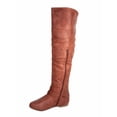 thumbnail image 2 of Women's Round Toe Low Flat Heel Buckle Slouchy Zip Boots, 2 of 2