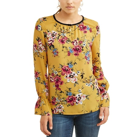 Keyhole Back Tank - Women's Keyhole Printed Blouse