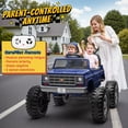 thumbnail image 4 of Licensed Chevrolet 24 Volt Ride on Toys, Joyracer 2 Seater Electric Car for Kids with Remote, Music, USB, LED Lights, Blue, 4 of 12