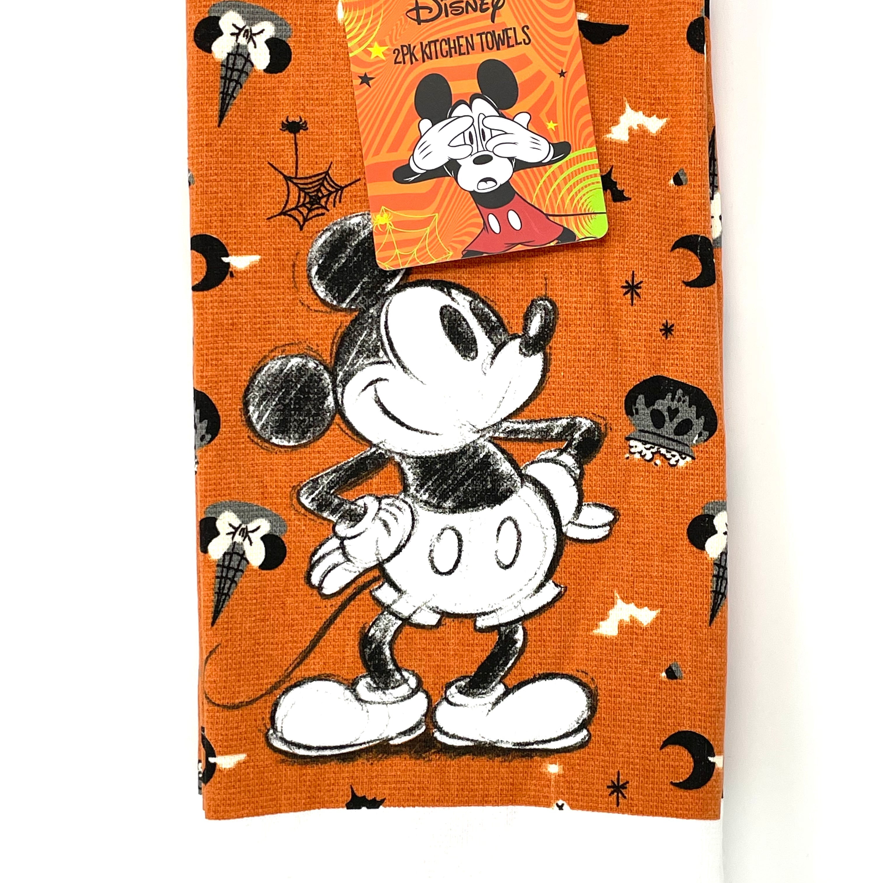 Disney Fall Autumn Halloween Mickey Mouse Kitchen Towel 2 pack 