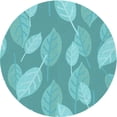 thumbnail image 1 of Ahgly Company Indoor Round Patterned Light Sea Green Area Rugs, 7' Round, 1 of 6