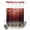 Red, variant on No Hook Shower Curtain, Red Ocean Waves Shower Curtains for Bathroom with See Through Top Window, Summer Beach Coastal Abstract Waterproof & Washable Bath Curtain Stand Up Stall 36"x72"