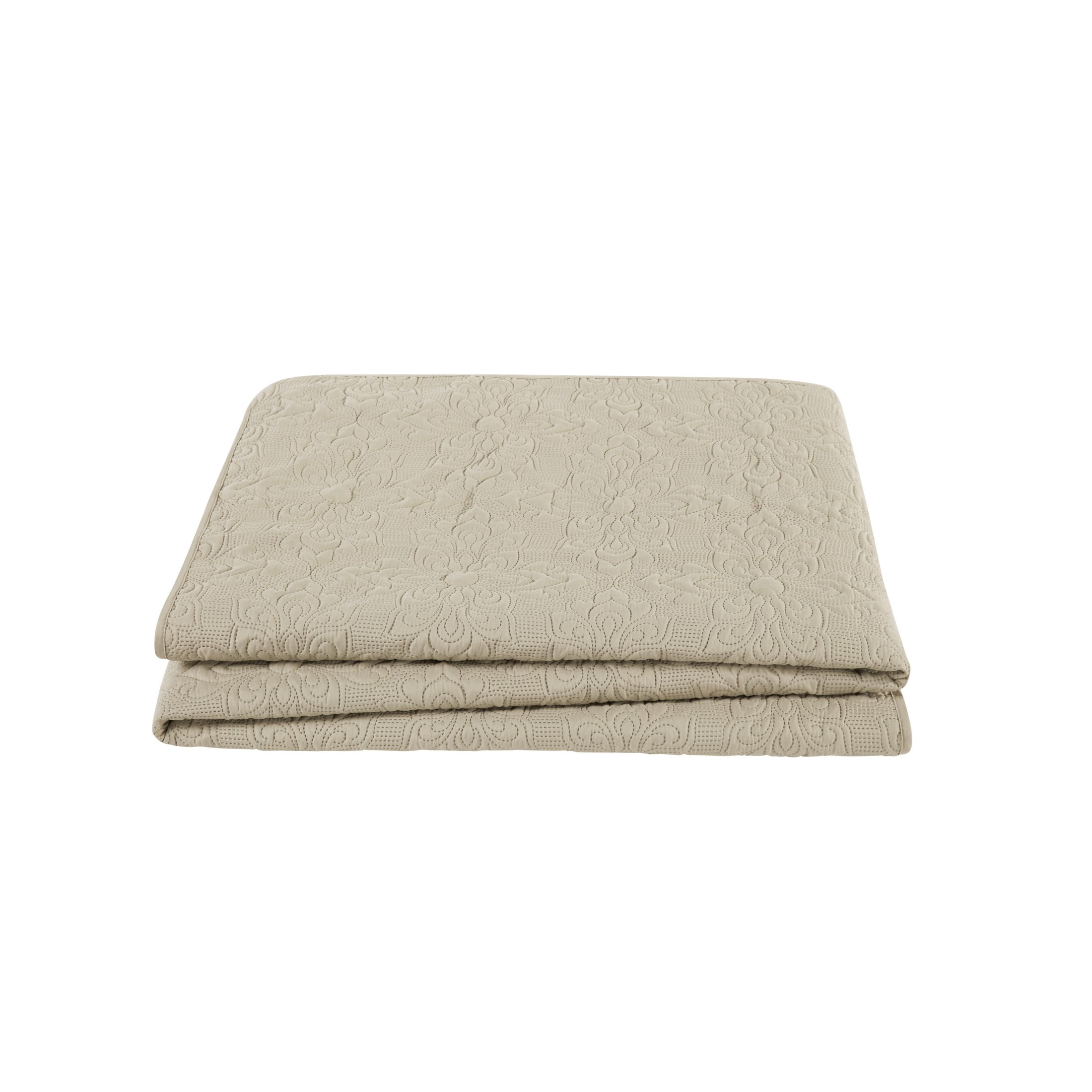 VCNY Home Caroline 3-Piece Taupe Floral Quilt Set, Full/Queen, Adult, Unisex