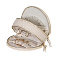 thumbnail image 2 of Mele and Co Duo Mini Vegan Leather Travel Jewelry Case Ecru, 2 of 3