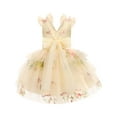 thumbnail image 3 of IDOPIP Toddler Baby Girls Butterfly Birthday Dress 3D Butterfly Wedding Party Ruffle Tutu Dresses, 3 of 8