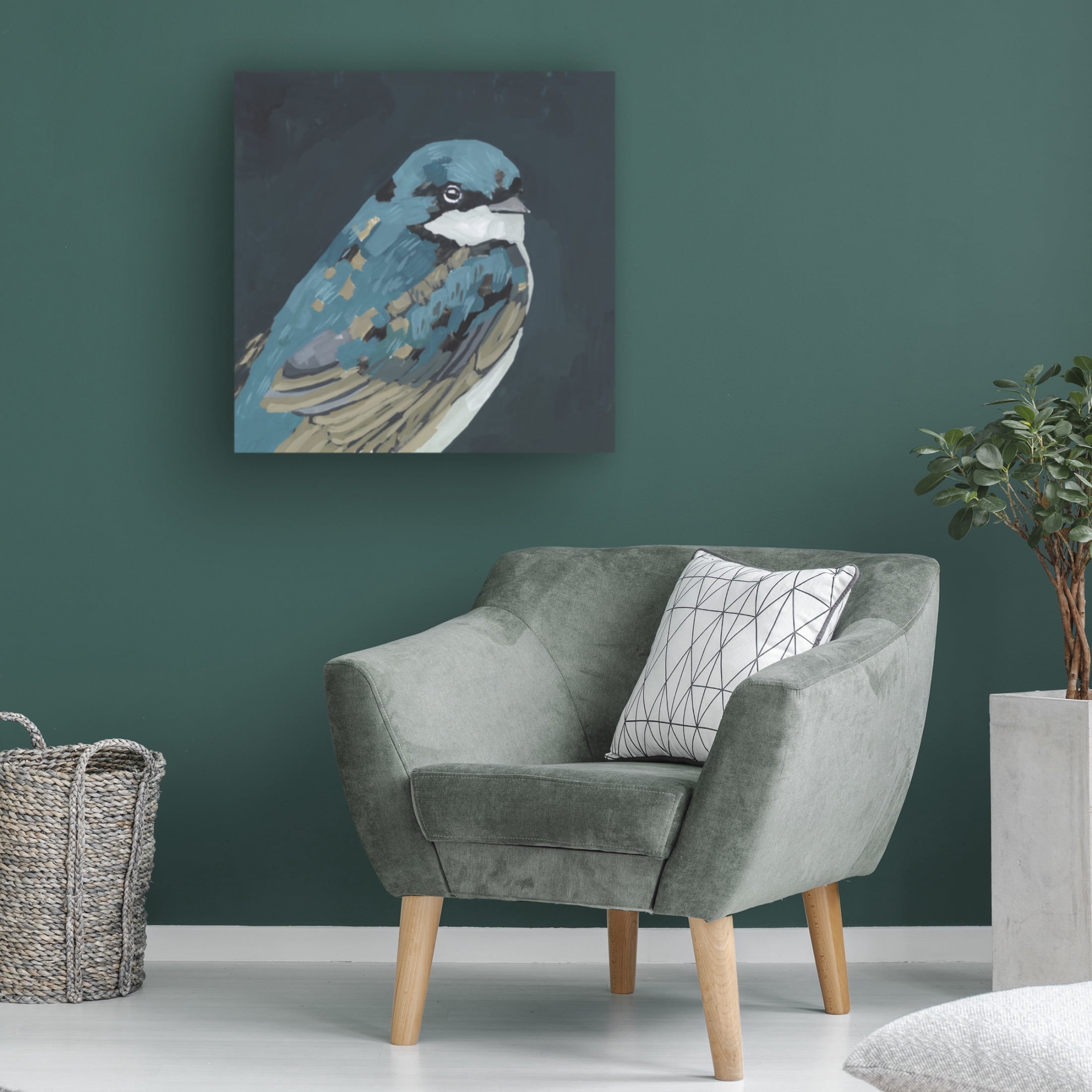 Canvas Wall Art - Melissa Wang 'Vivid Bird II' Wall Art for Living Room, Bedroom, or Office Décor by Trademark Fine Art - 24 x 24 Inches