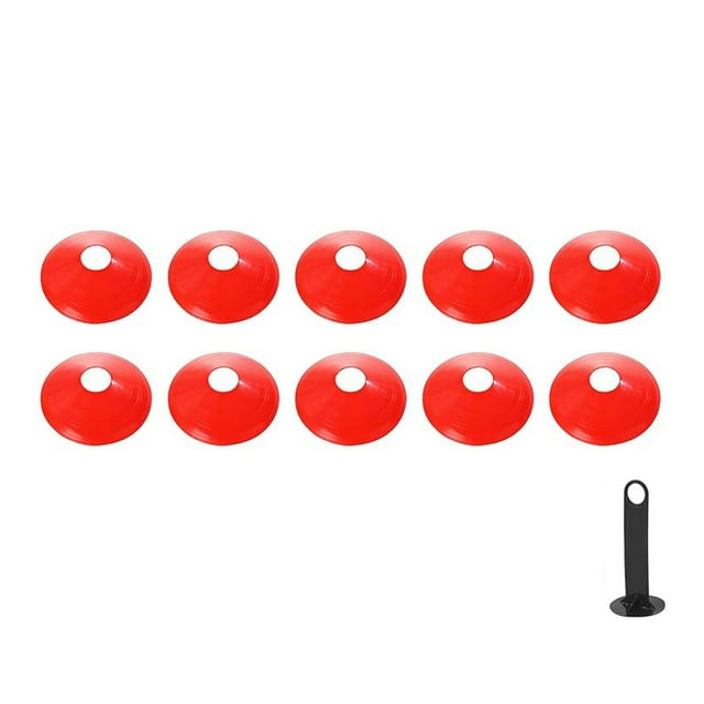 10Pcs Agility Football Cones w/Holder, Agility Football Replacement Cones