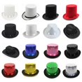 thumbnail image 3 of Sombrero de pastel de cerdo 667E, sombrero de copa de Bowler, sombrero de Fedora de Jazz, sombrero de copa de mago con lentejuelas, 3 of 4