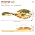 thumbnail image 3 of Wood Paddle Brush with Cushion & Round Hair Brush Vintage Pumpkin with Leaves Detangling Brush for All Hair Types, 3 of 7