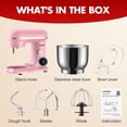 thumbnail image 6 of CEBORY 4 QT 3-in-1 Stand Mixer, 10-Speed Tilt-Head Electric Kitchen Mixer with Dough Hook, Beater, Whisk, and Stainless Steel Bowl for Home Baking, 6 of 7
