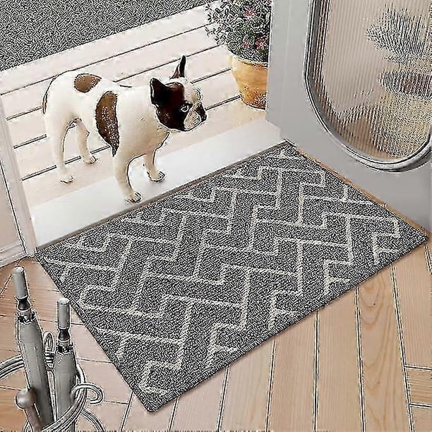Indoor Doormat,front Back Door Mat Rubber Backing Non Slip Door Mats,20"x31.5" Low-profile Absorbent Resist Dirt Entryway Doormat (grey)