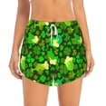 thumbnail image 2 of Pofeuu leaves and glasses of bee Print Women's Athletic Shorts Running Workout Shorts Tummy Control Quick Dry Gym Shorts with Pockets Double layer sports shorts-Large, 2 of 7