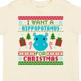 thumbnail image 4 of Inktastic I Want a Hippopotamus for Christmas Pixelated Ugly Sweater Boys or Girls Toddler T-Shirt, 4 of 5