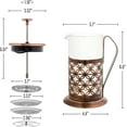 thumbnail image 5 of OVENTE 20 Ounce French Press Coffee & Tea Maker, Perfect for Hot & Cold Brew, Copper FSF20C, 5 of 9