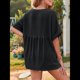 thumbnail image 4 of Camisas de Corta con Cuello en V para Mujer, Blusas Informales de Negocios, Blusas de Trabajo Holgadas Negro XL, 4 of 7