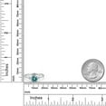 thumbnail image 6 of Gem Stone King 14K White Gold Blue Moissanite and White Topaz Engagement Ring for Women | 1.28 Cttw | Round 6.5MM | Gemstone Birthstone | Size 8, 6 of 6