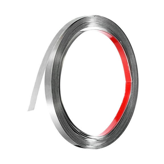 Uxcell Silver Trim Peel and Stick, Self Adhesive Mirror Trim Border 32.8ft x 0.4" for Mirror Frame Wall Cabinet Tile Edge Molding