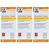 Quality Choice Nicotine Gum Stop Smoking Aid Fruit Flavor 20 Pieces 4mg Each Pack of 3