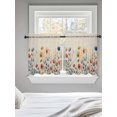 thumbnail image 5 of Spring Floral Tier Curtains 36 Inch Length,Sheer Curtains for Bedroom Living Room Window Watercolor Elegant Summer Botanical Rustic Voile Drapes Kitchen Curtains Small Half Window 27.5"x36" 2 Panels, 5 of 7
