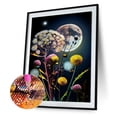 thumbnail image 2 of Cuadros Decorativos 5D bricolaje taladro redondo completo diamante pintura diente de león decoración del hogar arte artesanal (3) Wdftyju de costura negro 4 estilos, 2 of 9