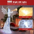thumbnail image 4 of Yescom 5 Ft Lighted Christmas Angel 100 LED Twinkling with Metal/Mesh for Xmas Decoration Outdoor Indoor Yard Lawn Living Room Display, 4 of 9