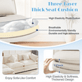 thumbnail image 4 of Homall Chaise de Bureau Jambes Croisées avec Roulettes, Chaise de Bureau Pivotante Sans Accoudoirs à Assise Extra Grand, Hauteur Réglable Chaise de Travail Confortable avec Coussin Épais (Tissu Beige), 4 of 7