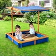 thumbnail image 2 of Teamson Kids Outdoor 46" x 46" Sand Box with Adjustable Canopy, 2 of 12