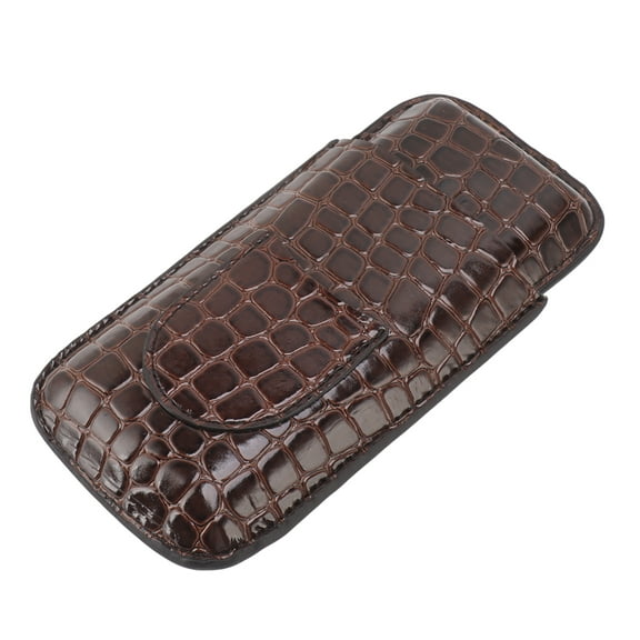 3 Fingers Pocket Cigar Holder, Portable Leather Cigar Case Travel Cigar Humidor for Man Gift Ideas