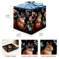 thumbnail image 3 of Squirrel Large Capacity Foldable Storage Baskets with Handle, 10.8"x10.5"x10.6", Toy Storage Cube Organizer Storage Containers, 3 of 6