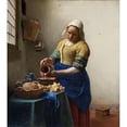 thumbnail image 3 of Johannes Vermeer 20x22 Black Modern Framed Museum Art Print Titled - The Milkmaid (C. 1660), 3 of 5