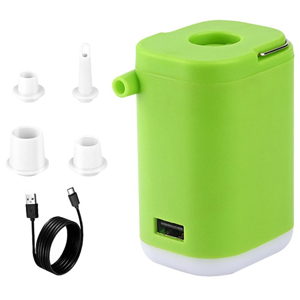 Bomba inflable eléctrica de 1200 mAh Tipo-C USB recargable 60LM Luz de camping