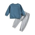 thumbnail image 3 of Gvdentm Toddler Boy Clothes 2T 3T 4T 5T 6T 7T Fall Outfits Baby Pullover & Pants Sets Kids Winter 2Pcs Sweatsuit(Blue,3-4 Years), 3 of 7