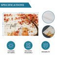 thumbnail image 6 of Hello Fall Placemats Set of 6, Thanksgiving Pumpkin Tree Maple Leaf Autumn Washable Wipeable Table Mats for Dining Tables, Indoor Outdoor Kitchen Place Mats for Holiday Party Table Decor, 6 of 9