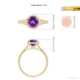 thumbnail image 6 of ANGARA Natural 1.15 ct Amethyst Twist Rope Split Shank Ring in 14K Yellow Gold for Women (Size-7mm) | February Birthstone, Birthday, Anniversary, Jewelry Gift for Women | Natural Amethyst Ring, 6 of 10