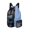 thumbnail image 1 of Great promotion! Swim Bag Mesh Drawstring Backpack With Wet Bag Beach Backpack, Gym And Workout Gear Bag, 1 of 2