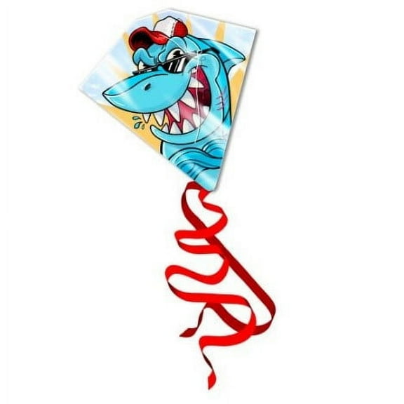 EOLO KITES Ready2Fly 22" Plastic Diamond Kite, Shark. Ages 4 .