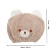 thumbnail image 2 of Unique Bargains 1 Pc Water-absorbent Cartoon Bears Hair Towel for Bathroom Khaki Coral Fleece, 2 of 5